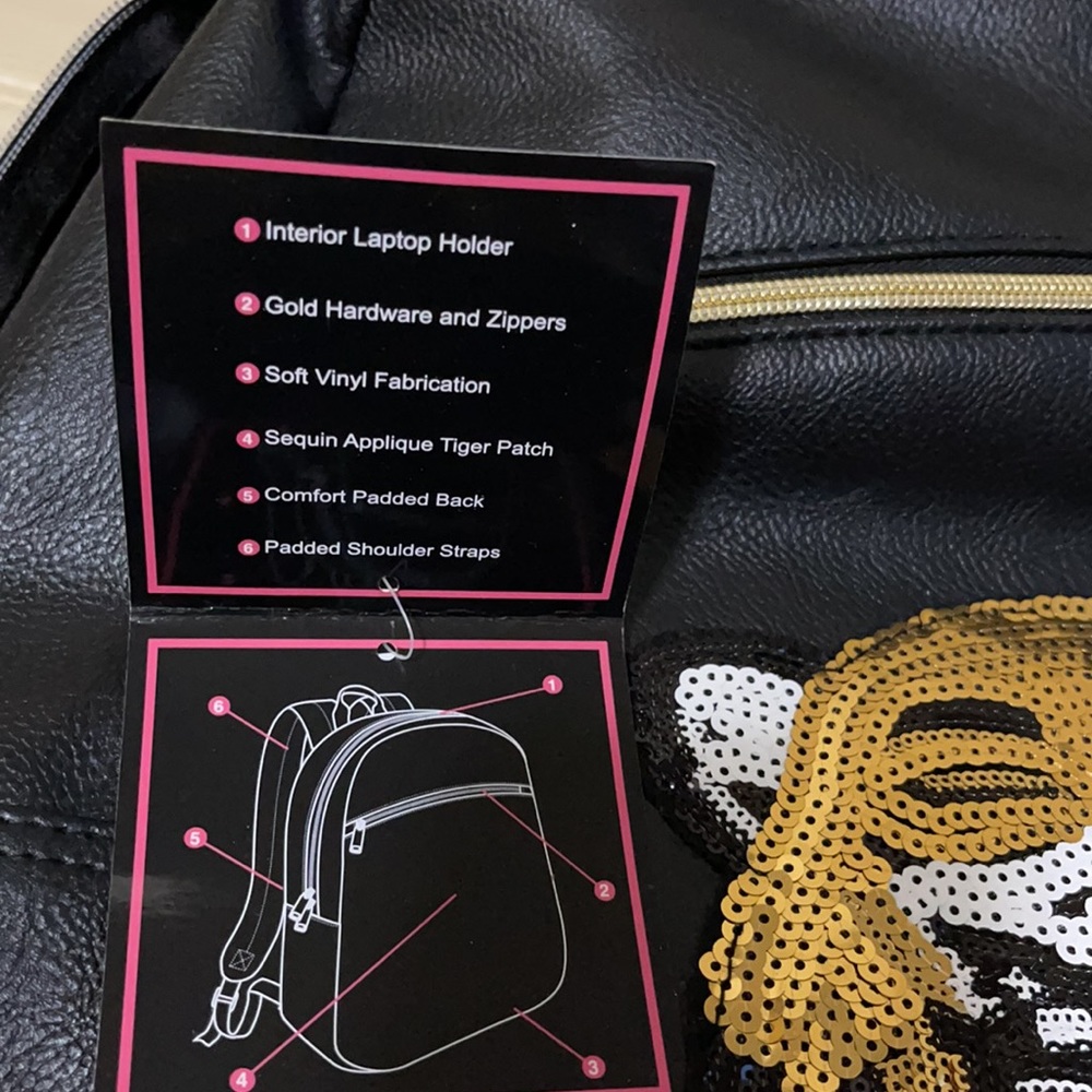 Tiger sequin backpack NWT - Picture 5 of 5